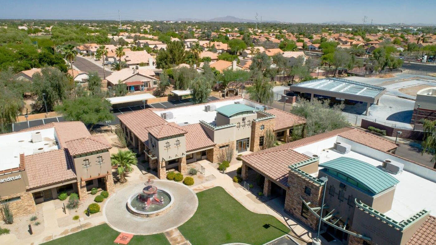 Aerial view of the OneSource office complex in Tempe Arizona